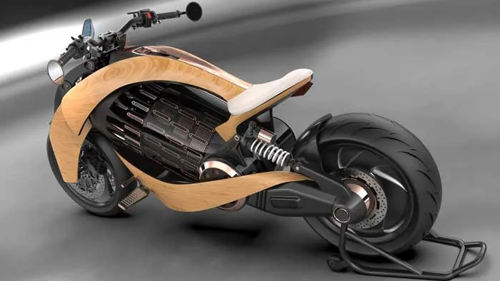 Moto electrica de madera