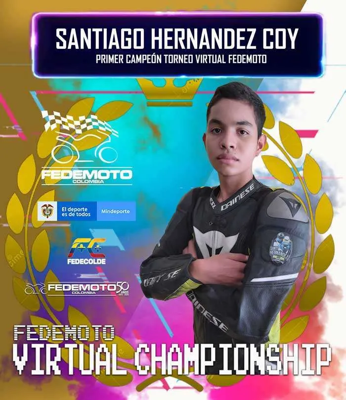 Afiche campeon fedemoto virtual velocidad