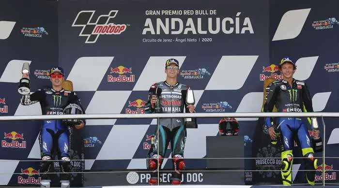 Podio de MotoGP en Andalucia